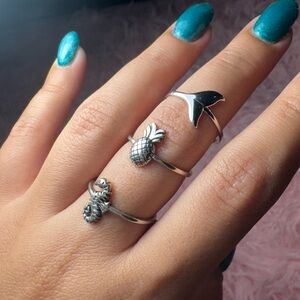 THE SUMMER RING TRIO (925 STERLING SILVER)